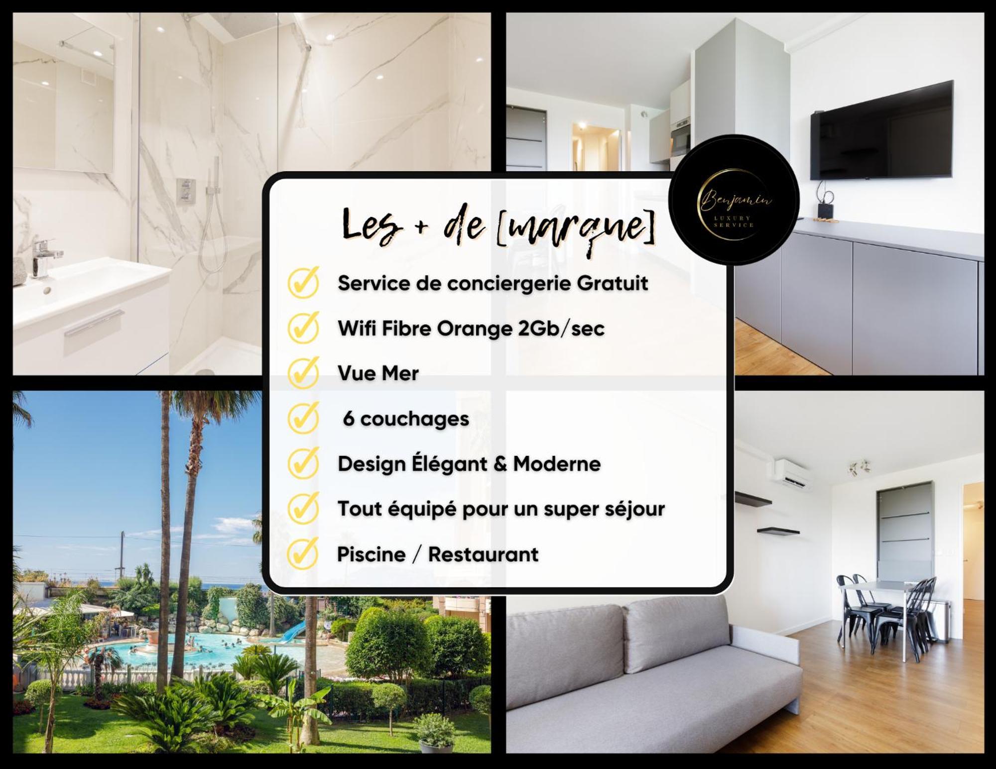 Suite 118 - Piscine - 50 Metres Plage - Terrasse - Clim - Wifi 戛纳 外观 照片